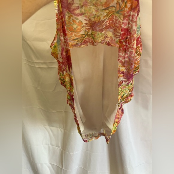 Ava & Grace Multicolor Floral Button-Front Blouse - Picture 6 of 6